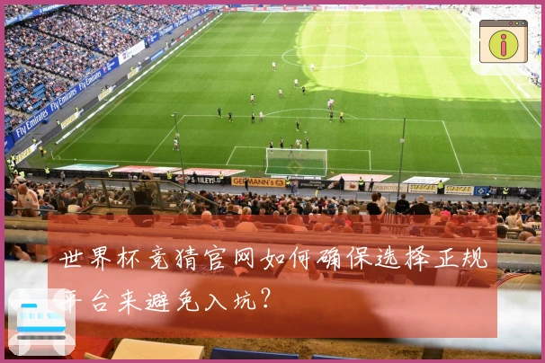 世界杯竞猜官网如何确保选择正规平台来避免入坑？
